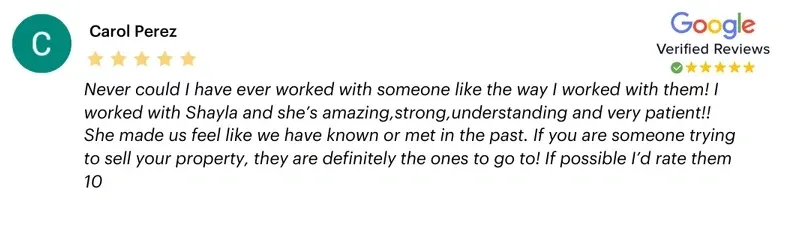 Google Review of Carol Perez