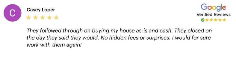 Google Review From Casey Loper