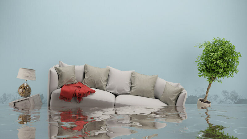 flooded house
